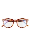 Diff Rowan 50mm Small Blue Light Blocking Reading Glasses In Tortoise/ Clear