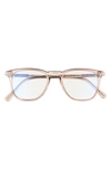 Diff Chase 48mm Small Blue Light Blocking Reading Glasses In Vintage Crystal/ Clear