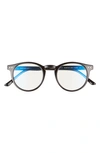 Diff Chase 48mm Small Blue Light Blocking Reading Glasses In Black/ Clear