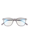 Diff Griffin 51mm Blue Light Blocking Reading Glasses In Grey/ Clear