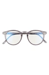 Diff Chase 48mm Small Blue Light Blocking Reading Glasses In Grey/ Clear