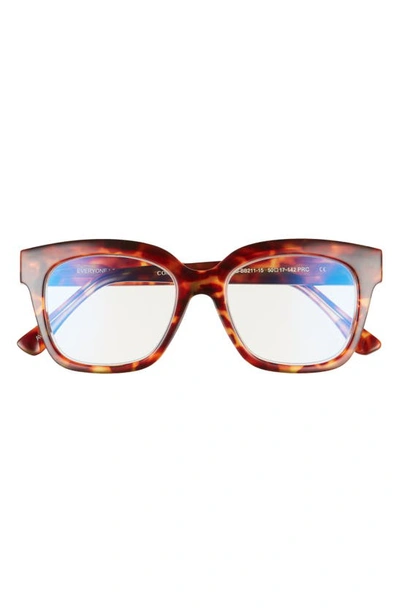 Diff Ava 50mm Small Blue Light Blocking Reading Glasses In Tortoise/ Clear