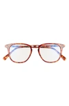 Diff Griffin 51mm Blue Light Blocking Reading Glasses In Tortoise/ Clear
