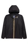 K-way Teen Lightweight Hooded Jacket In Black