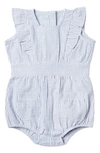 Baby Grey By Everly Grey Babies' Bubble Romper In Royal Stripe