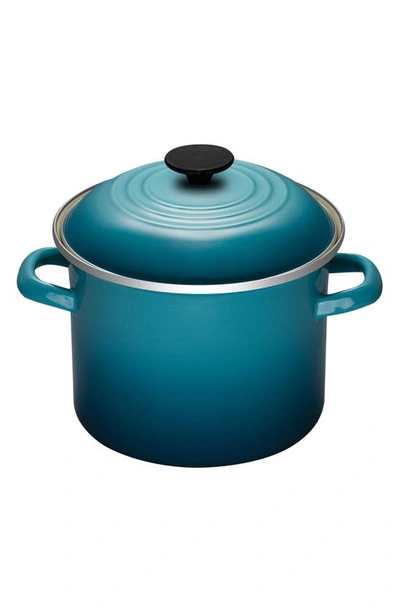 Le Creuset 6-quart Enameled Steel Stockpot In Caribbean