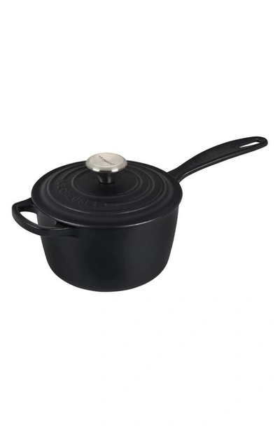 Le Creuset Signature 1.75-quart Enameled Cast Iron Saucepan In Licorice