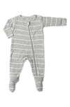 Baby Grey By Everly Grey Babies' Print Footie In Heather Grey