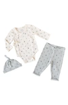 Pehr Unisex Hatchling Kimono 3 Piece Set - Baby In Light/pastel Blue