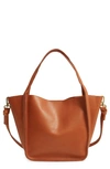 Madewell The Sydney Leather Tote In Burnished Caramel