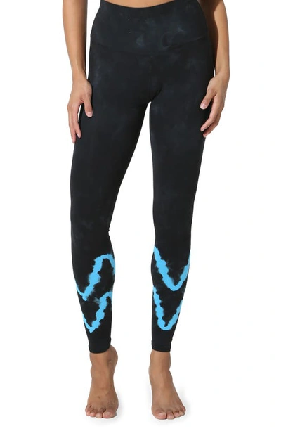 Electric & Rose Sunset High Waist Leggings In Onyx/marinadnu