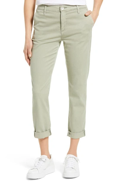Ag Caden Crop Twill Trousers In Sulfur Natural Ave