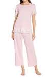 Natori Luxe Shangri-la Pajamas In Ht. Rose Bloom