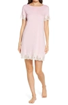 Natori Luxe Shangri-la Sleep Shirt In Ht. Rose Bloom