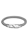 John Hardy Classic Chain Double Woven Rubber Bracelet In Silver