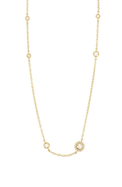 Bony Levy Mika Diamond Station Necklace In Yellow Gold