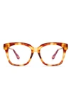 Diff Bella Xs 50mm Blue Light Filtering Glasses In Solstice Tortoise/ Clear