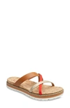 Me Too Fallen Platform Sandal In Cognac/ Platino/ Pink