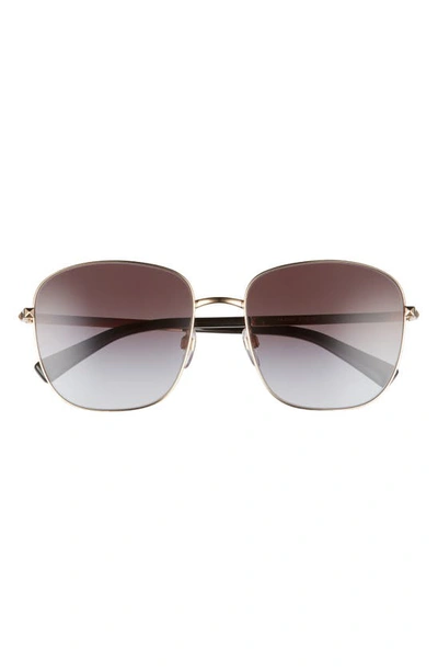 Valentino 57mm Studded Sunglasses In Gold/ Gradient Black