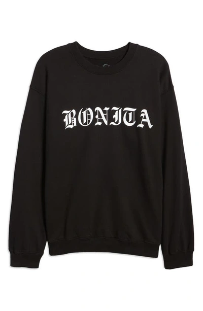 Viva La Bonita Essential Logo Crewneck Pullover In Black