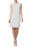 Anne Klein Ridge Crest Double V-neck Sheath Dress In Nyc White