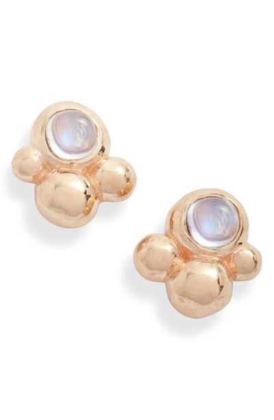 Anzie Bubbling Brook Dew Drop Stud Earrings In White