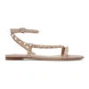 VALENTINO GARAVANI PINK ROCKSTUD SWIRL SANDALS