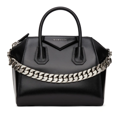 Givenchy Antigona Mini Handbag In Leather Box With Chain In Black