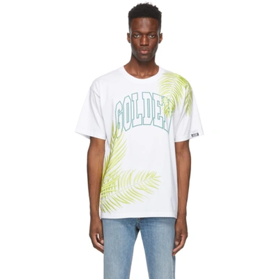 Golden Goose Logo Print Palm Embroidered T-shirt In White