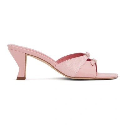 By Far Noor Mules With Double Buckle In Pink