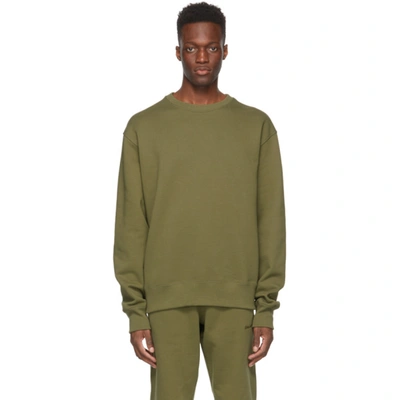 Adidas Originals By Pharrell Williams Khaki Basics Sweatshirt In Olive Cargo