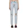 ALEXANDER WANG BLUE DIPPED BACK JEANS