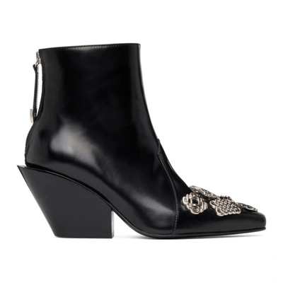 Toga Black Embellished Heeled Boots