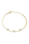 SPHERA MILANO GOLD VERMEIL CZ BUTTERFLY BRACELET,810069347608