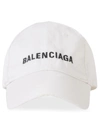 Balenciaga Glow-in-the-dark Baseball Cap In White Black