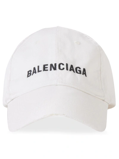 Balenciaga Glow-in-the-dark Baseball Cap In White,black