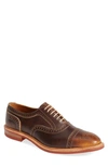 Allen Edmonds Strandmok Cap Toe Oxford In Brown Leather