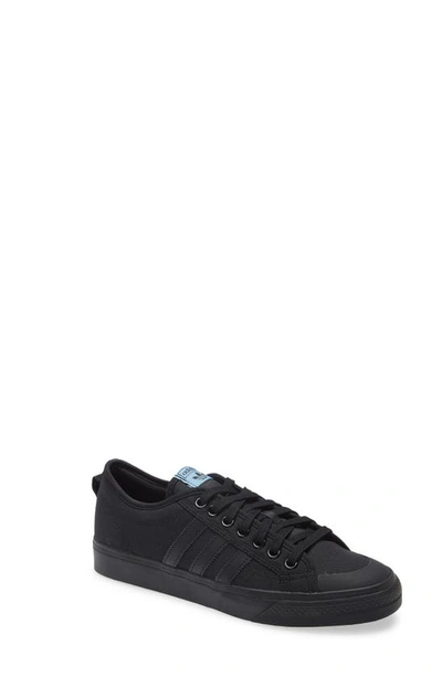 Adidas Originals Nizza Sneaker In Core Black/ Hazy Blue/ White