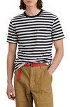 ALEX MILL SLUB STRIPE POCKET T-SHIRT,211-MK084-2694