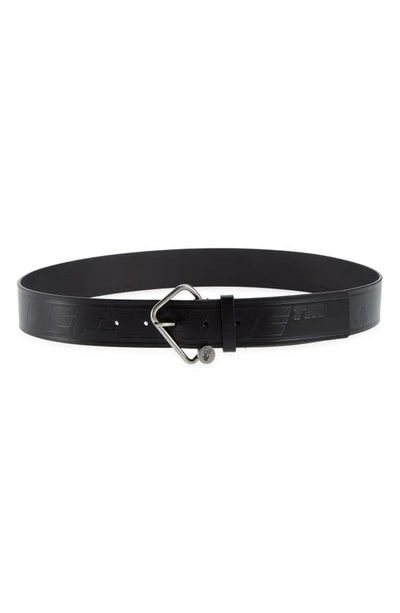 Off-white Embossed Leather Belt In Black