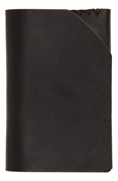 Ezra Arthur Cash Fold Deluxe Leather Wallet In Jet Black