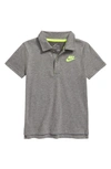 Nike Kids' Dri-fit Polo In Geh- Carbon Heather