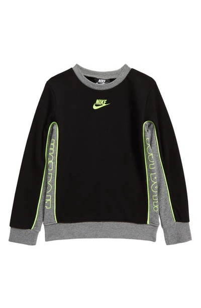 Nike Kids' Jdi See Me Crewneck Sweatshirt (little Boy) In Black