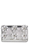 FENDI FLOWER LEATHER WALLET ON A CHAIN,8M0346-99V