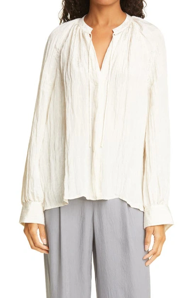 Vince Poet Popover Long Sleeve Blouse In Pampas