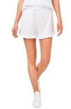 1.state Ruffle Hem Shorts In Ultra White