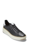 Cole Haan Women's Gp Topspin Lace Up Low Top Sneakers In Black/white Leather