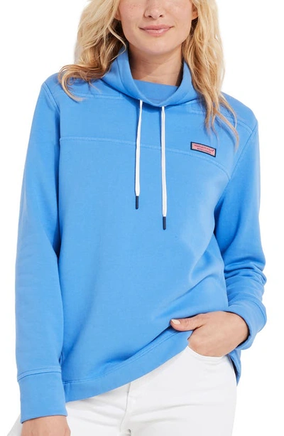 Vineyard Vines Funnel Neck Shep Pullover In Breaker Blue