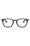 Ray Ban 52mm Optical Glasses In Top Grey