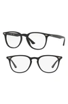 Ray Ban 52mm Optical Glasses In Shiny Brwn